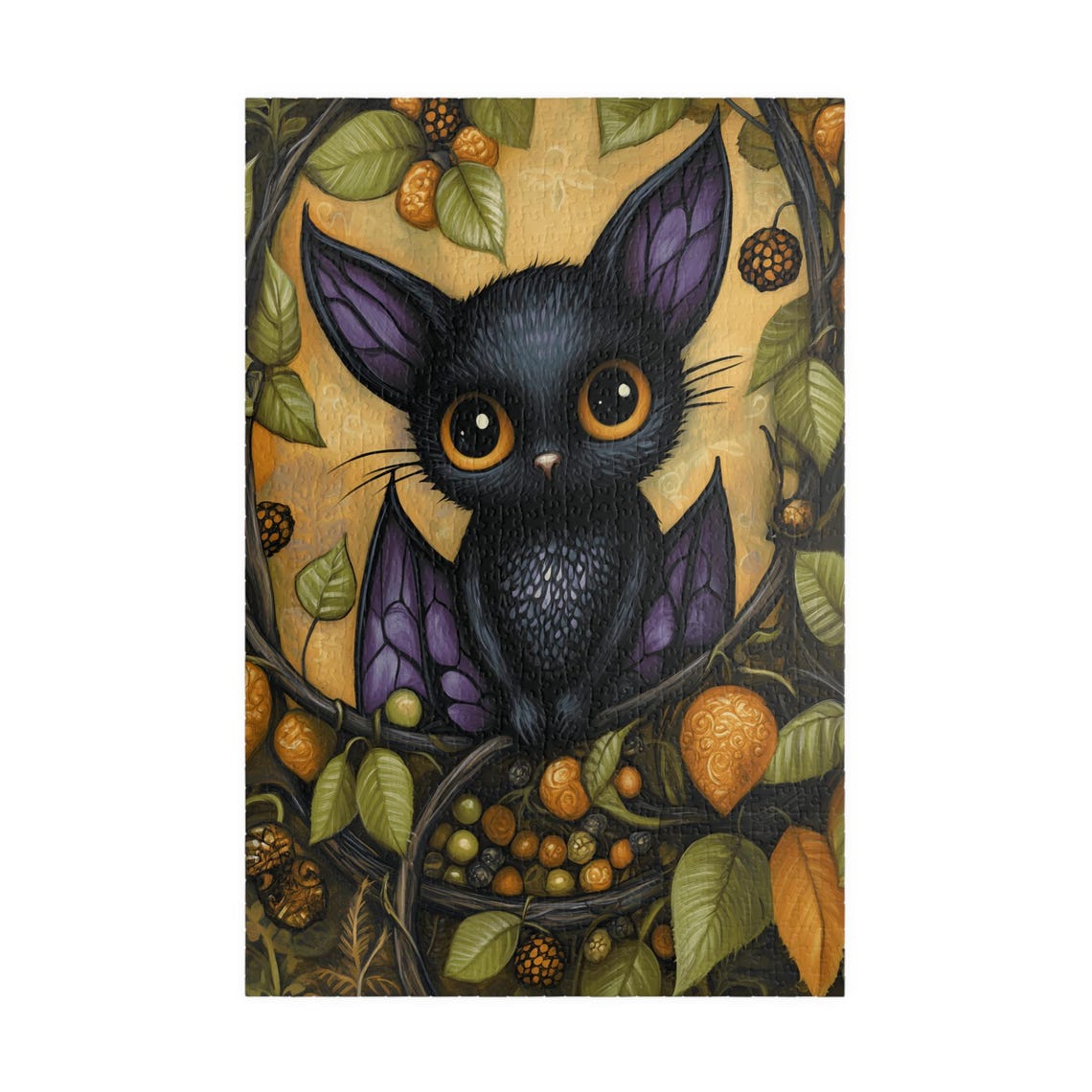 Cute Bat In A Tree Jigsaw Puzzle Gift For Halloween Holidays Birthdays Get Well And Nursing Homes Fun Tech Free Activity - Image 3