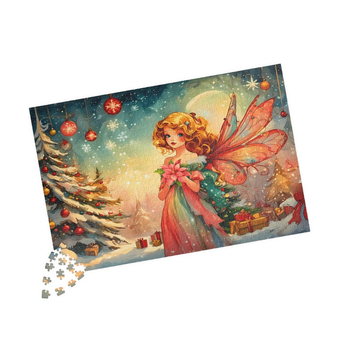 Retro Christmas Fairy Art Print, Holiday Memory - Image 4