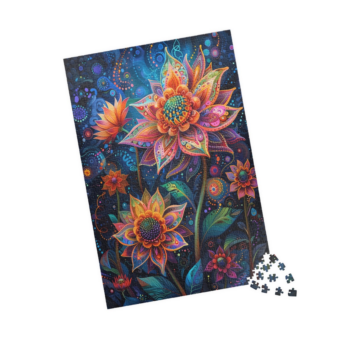 Tropical Dream Fantasy Flowers Jigsaw Puzzle Tech Free Fun Activity Great Gift For Birthdays Paitents And Nursing Homes - Image 4
