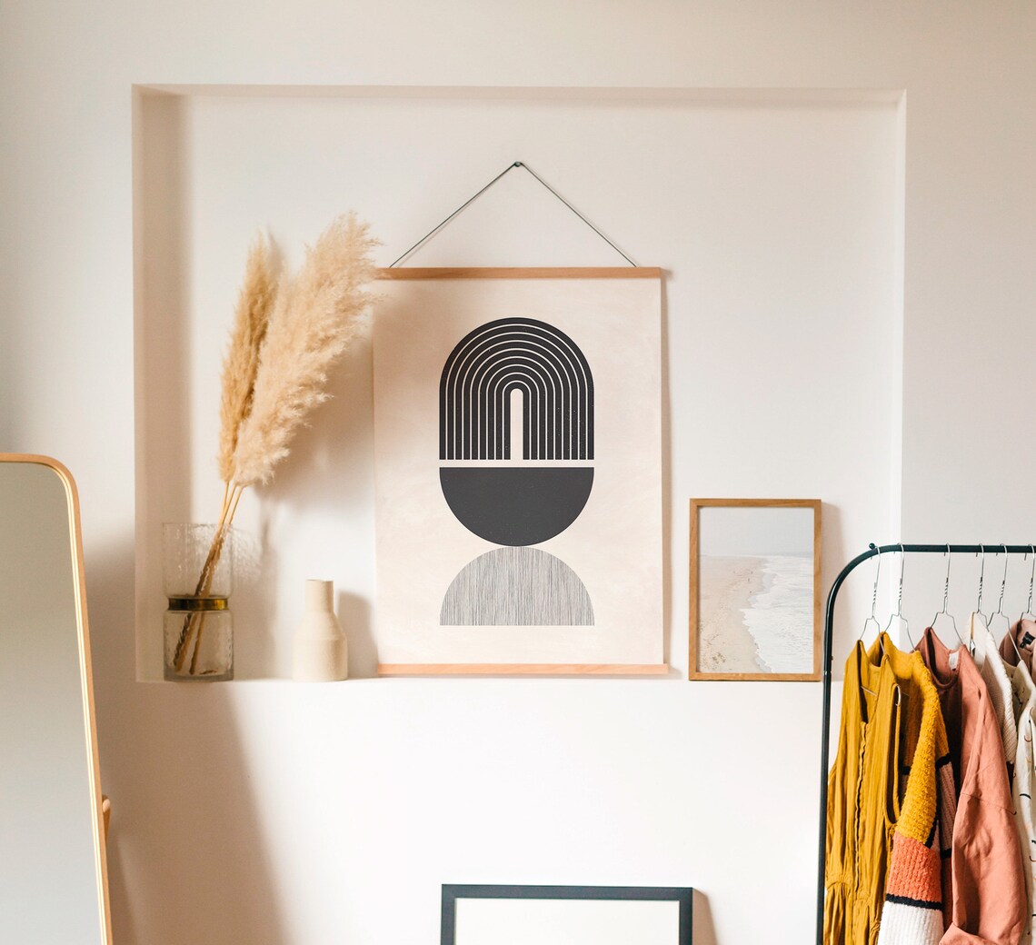 Mid Century Modern Geometric Arch Art Print - Image 4