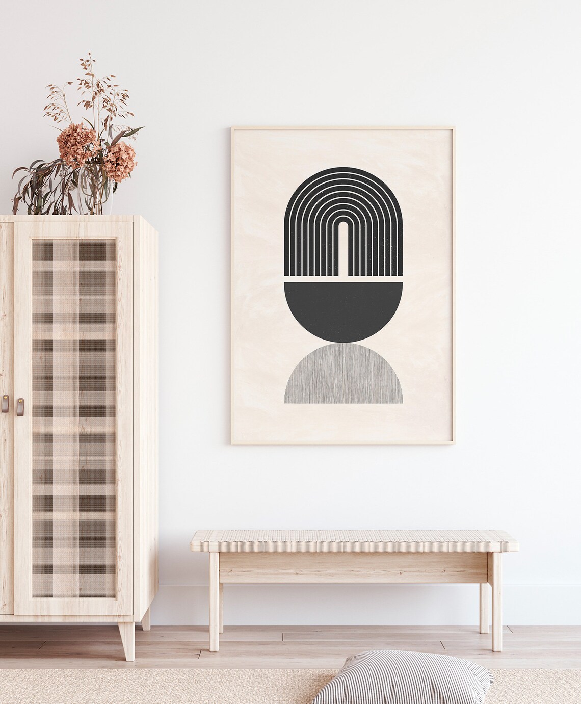 Mid Century Modern Geometric Arch Art Print - Image 3