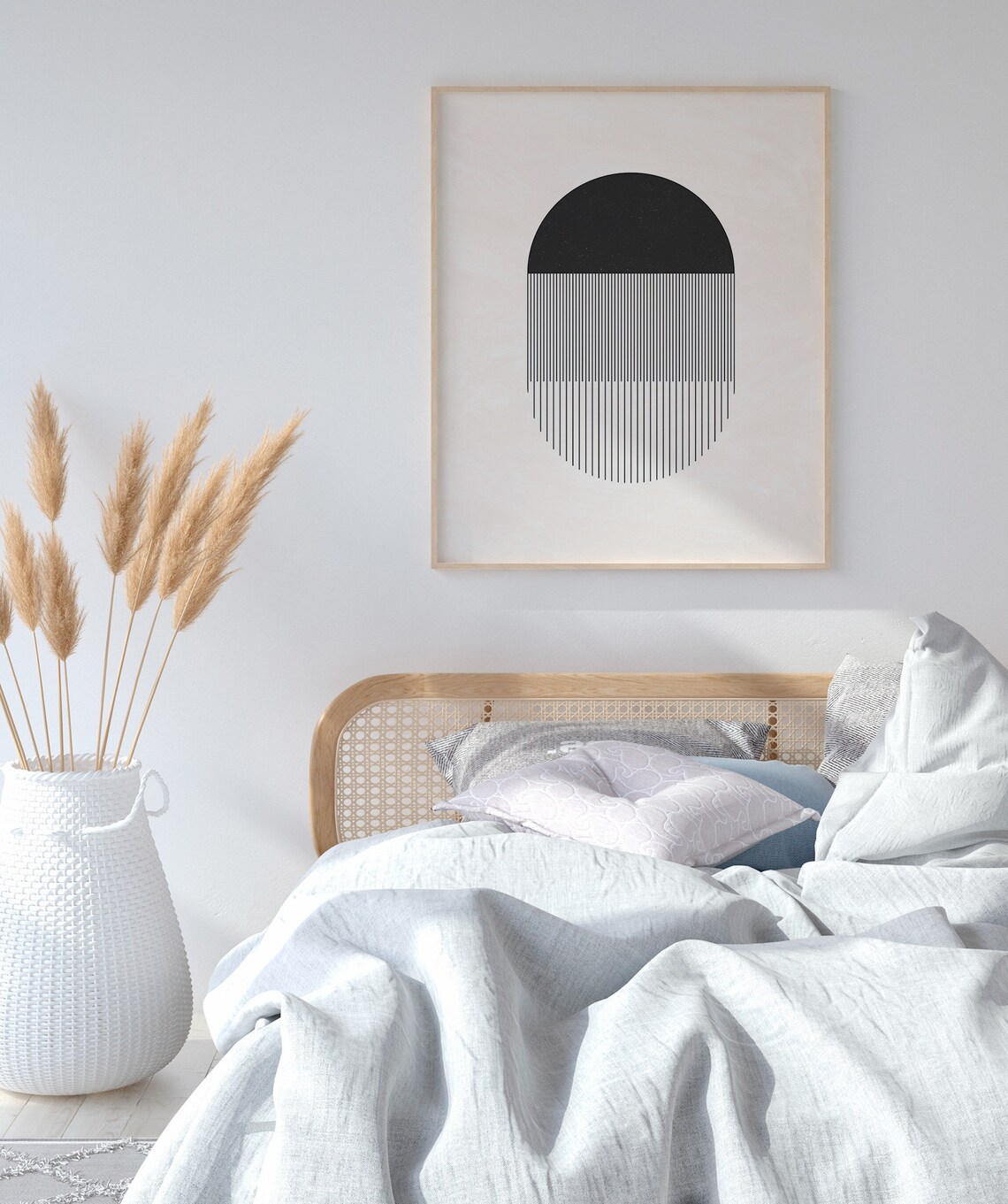 Abstract Woodblock Geometric Minimalist Art Print - Image 4