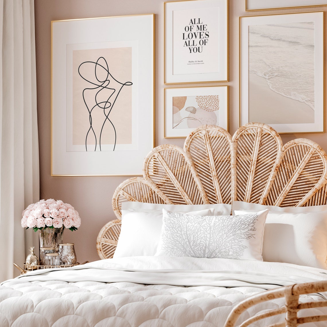 Custom Wall Sign All Of Me Loves All Of You Print Bedroom Wall Decor Engagement Gifts Above Bed Print Personalized Wedding Print Love - Image 3