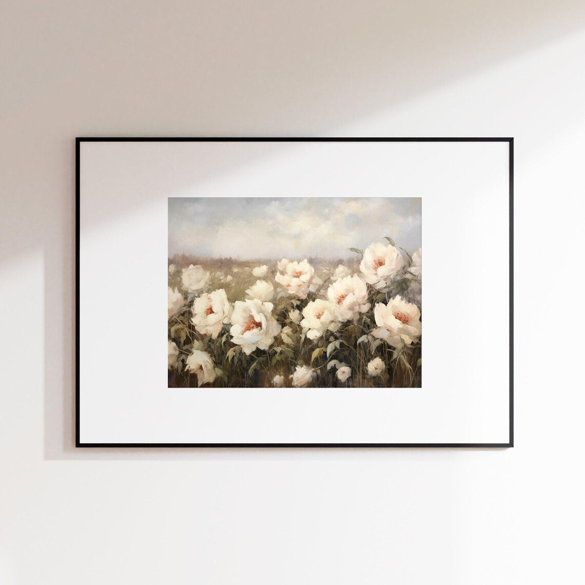 Spring Meadow Flowers Vintage Landscape Art Print - Image 3