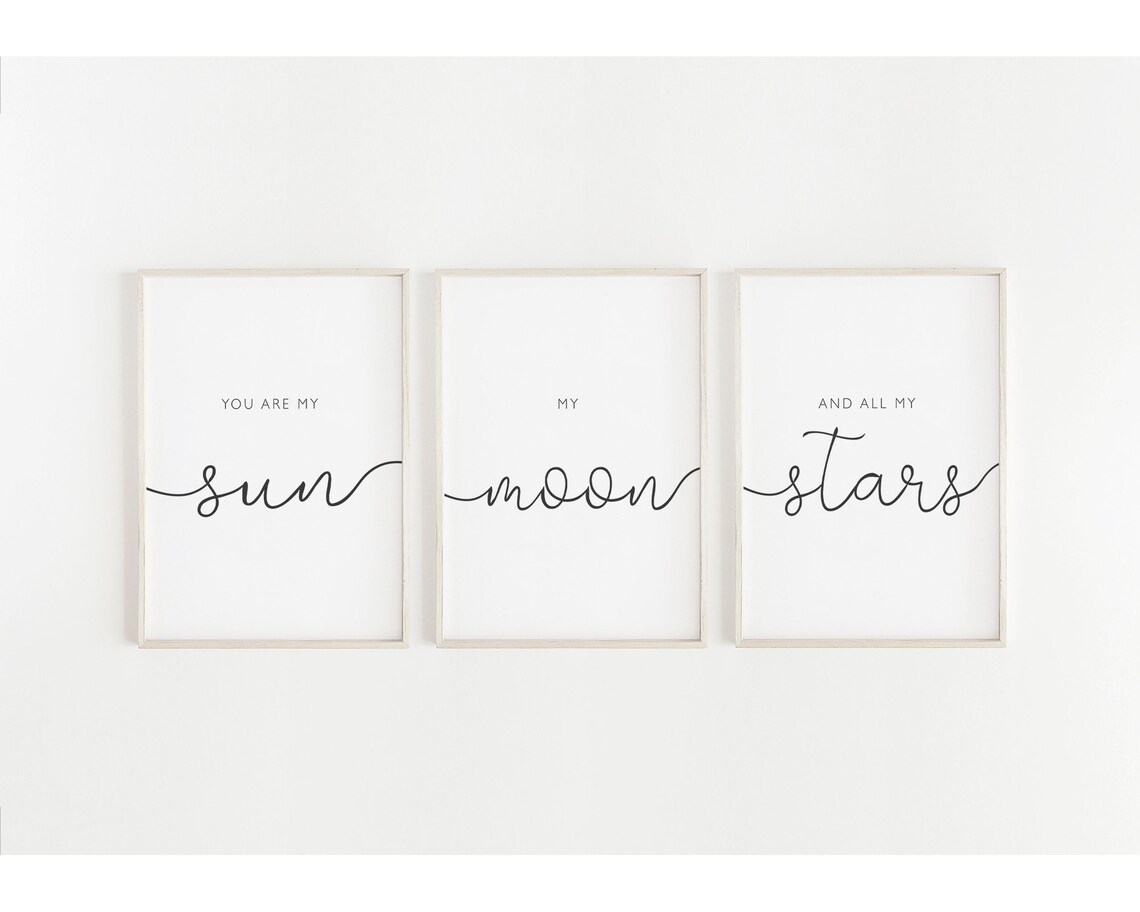 My Sun My Moon And All Of My Stars Nursery Poster - Image 3