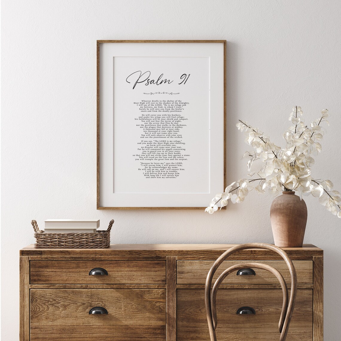 Psalm 91 Scripture Print, Christian Home Decor - Image 3
