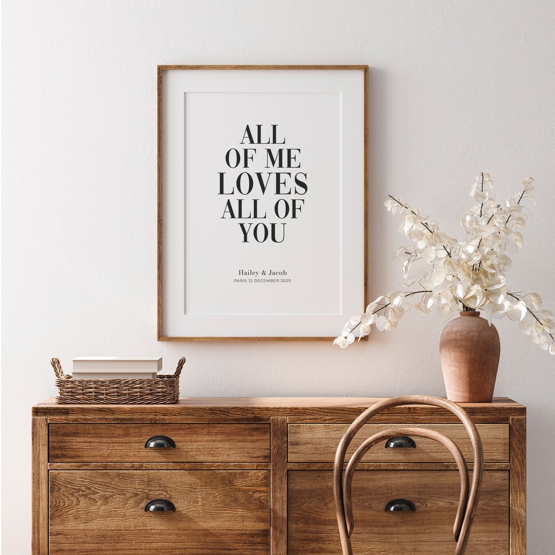 Custom Wall Sign All Of Me Loves All Of You Print Bedroom Wall Decor Engagement Gifts Above Bed Print Personalized Wedding Print Love - Image 4