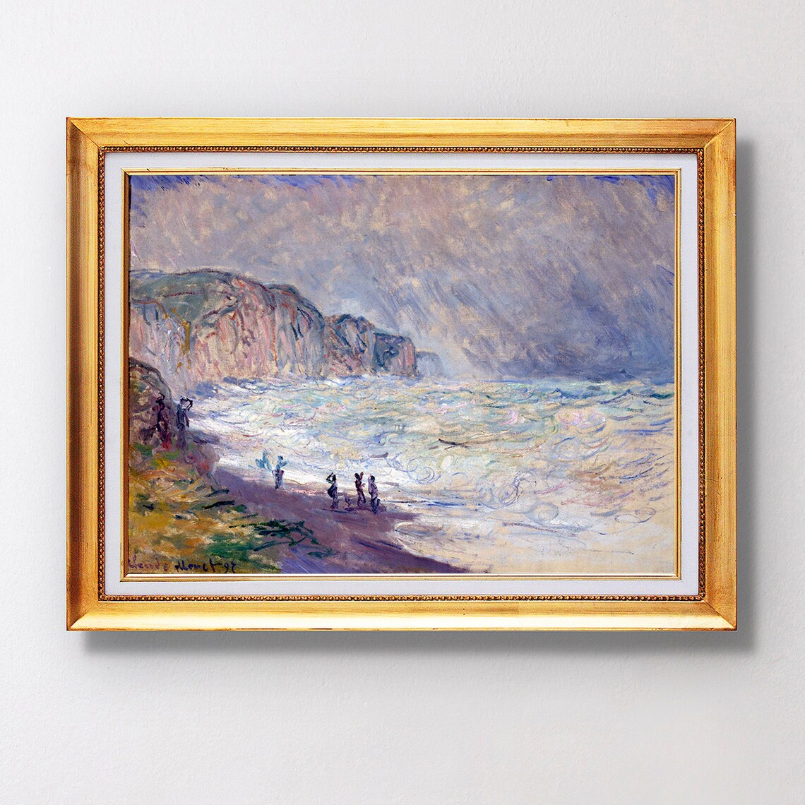 Claude Monet Heavy Sea At Pourville Fine Art Glice 1897 Sku 0132