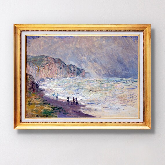 Claude Monet Heavy Sea At Pourville Fine Art Glice 1897 Sku 0132