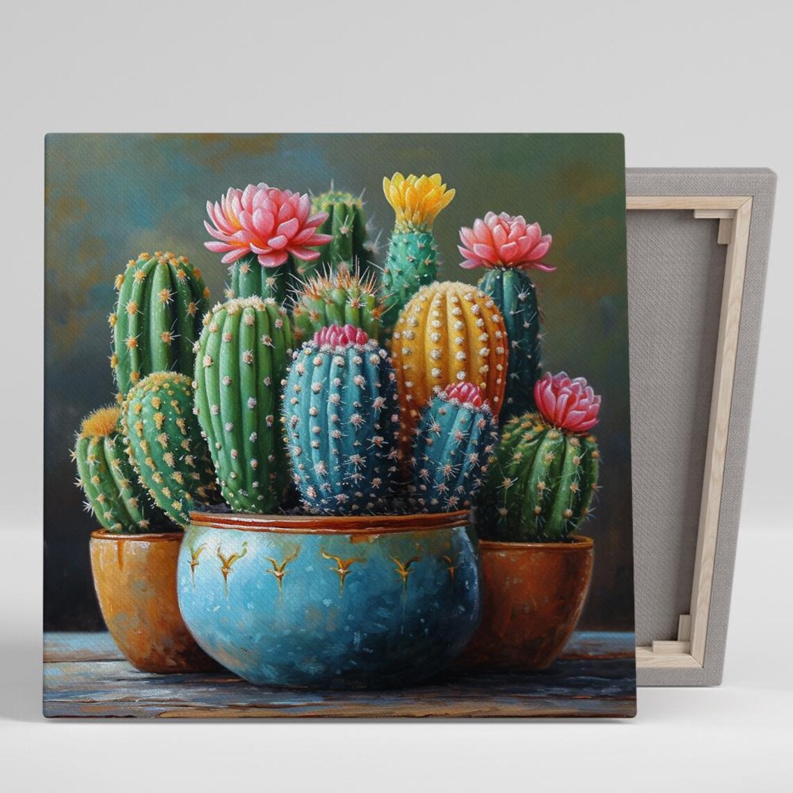 Cactus Bohemian Rustic Art Print for Living Room
