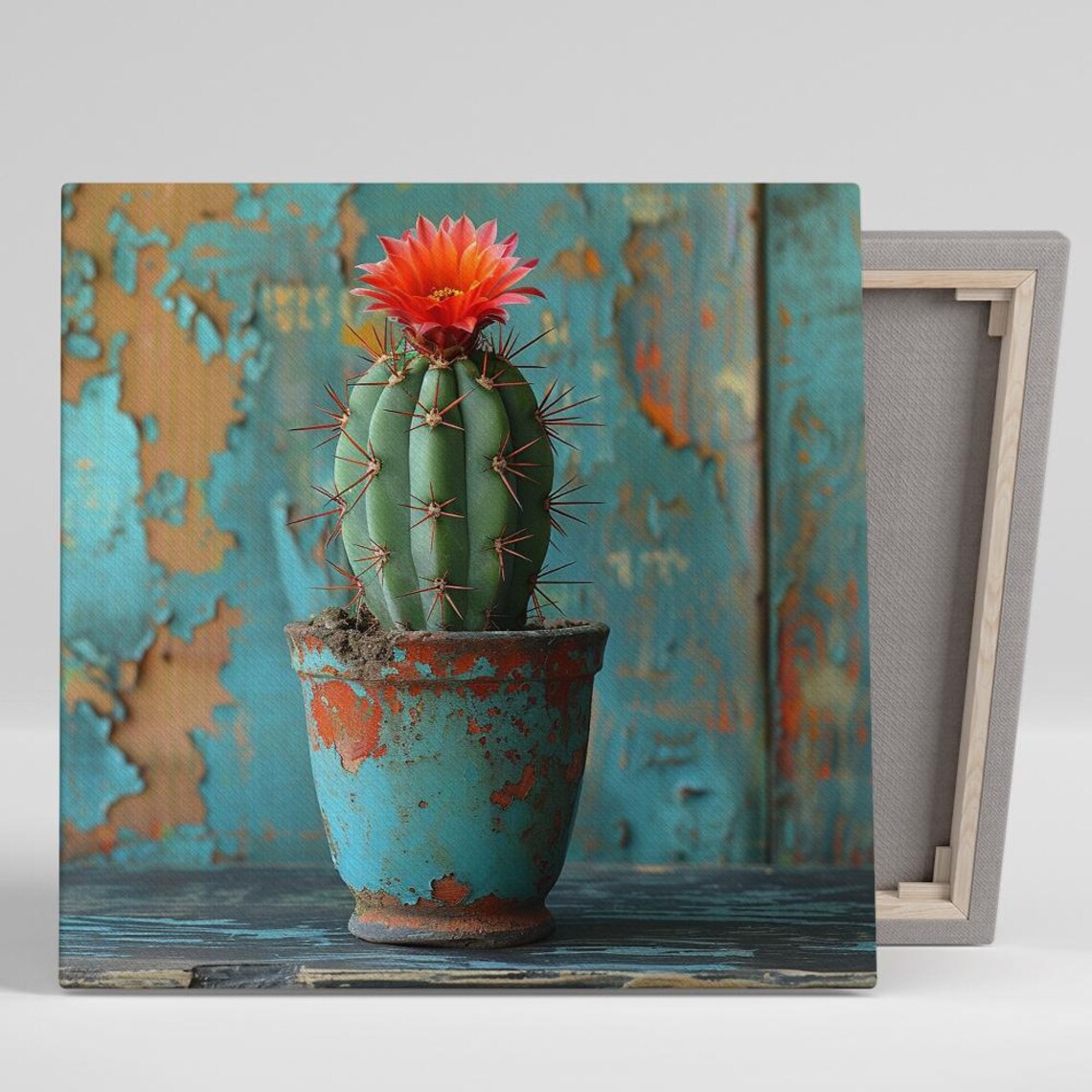 Cactus Art Print, Southwest Rustic Wall Decor