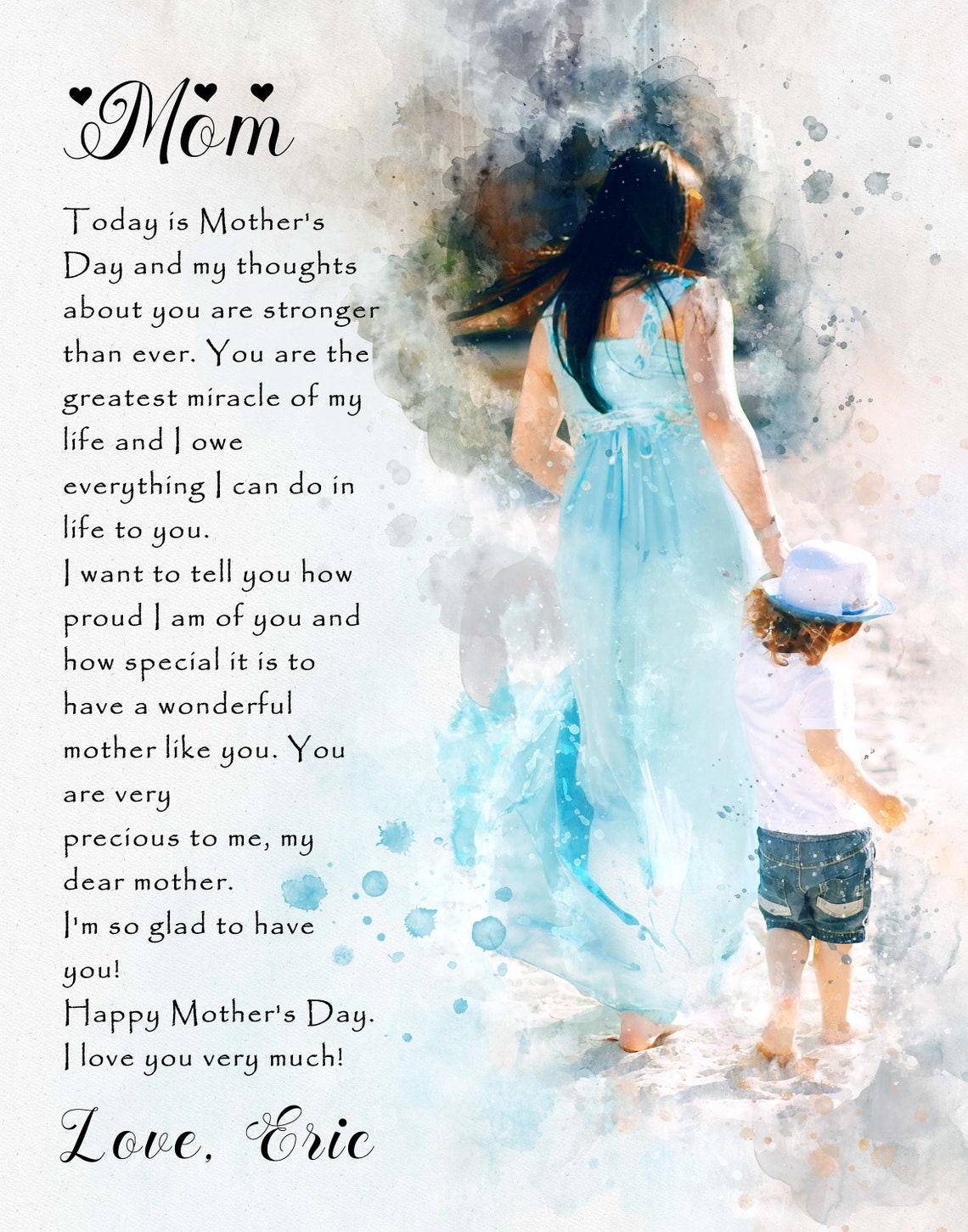 Personalized Thank You Letter For Mom Mothers Day Gift For Mom From Daughter Appreciation Gift Unique And Sentimental Gift For Her - Image 2