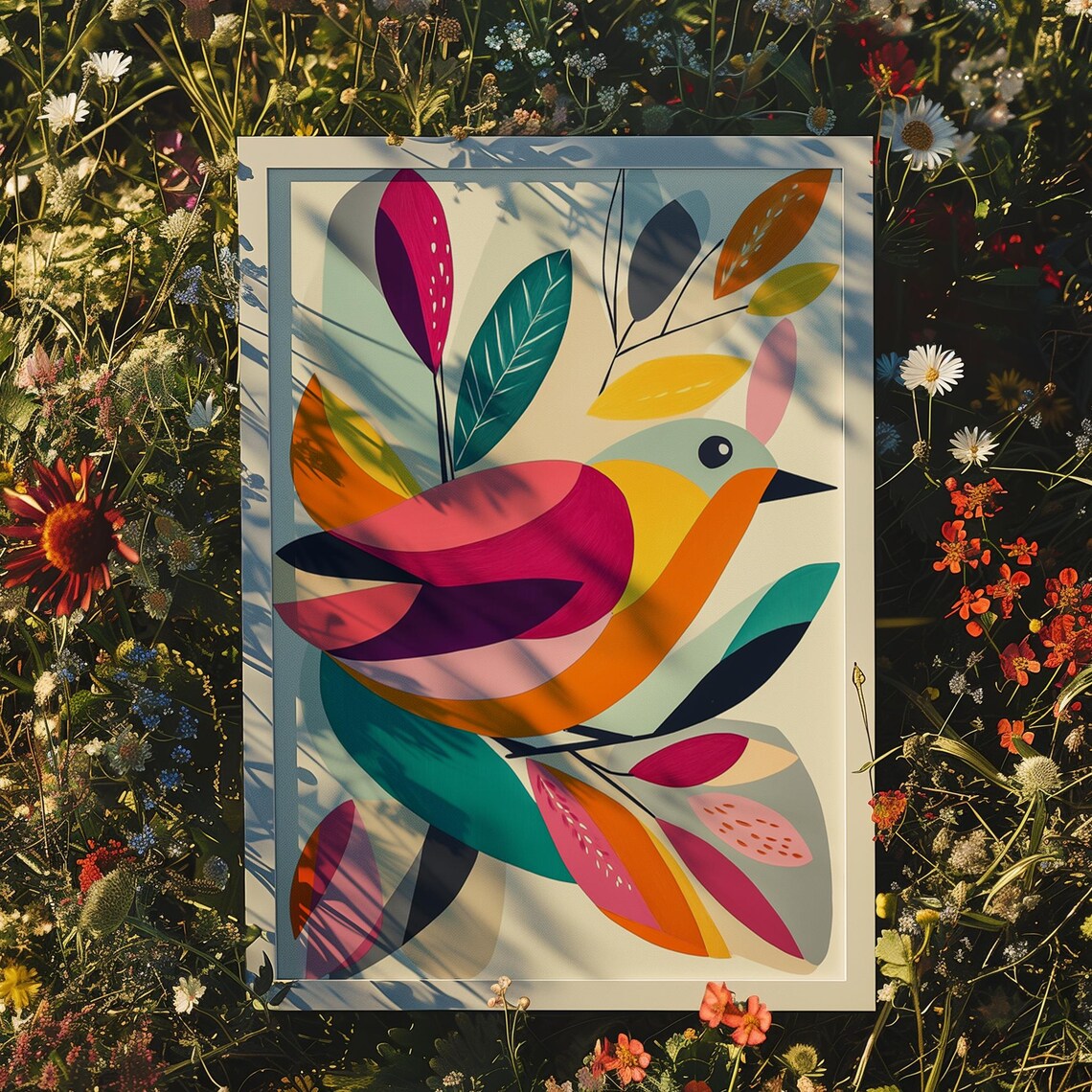 Abstract Bird, Modern Whimsical Home Decor