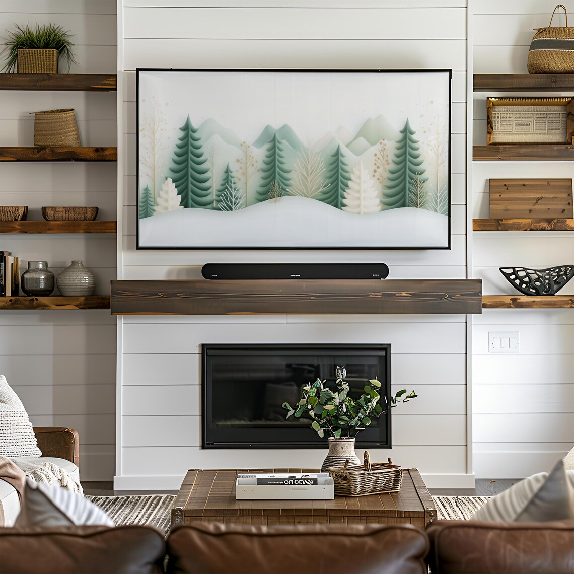 Winter Frame Tv Art Snowy Winter Forest Art Landscape For Frame Tv Winter Trees - Image 2