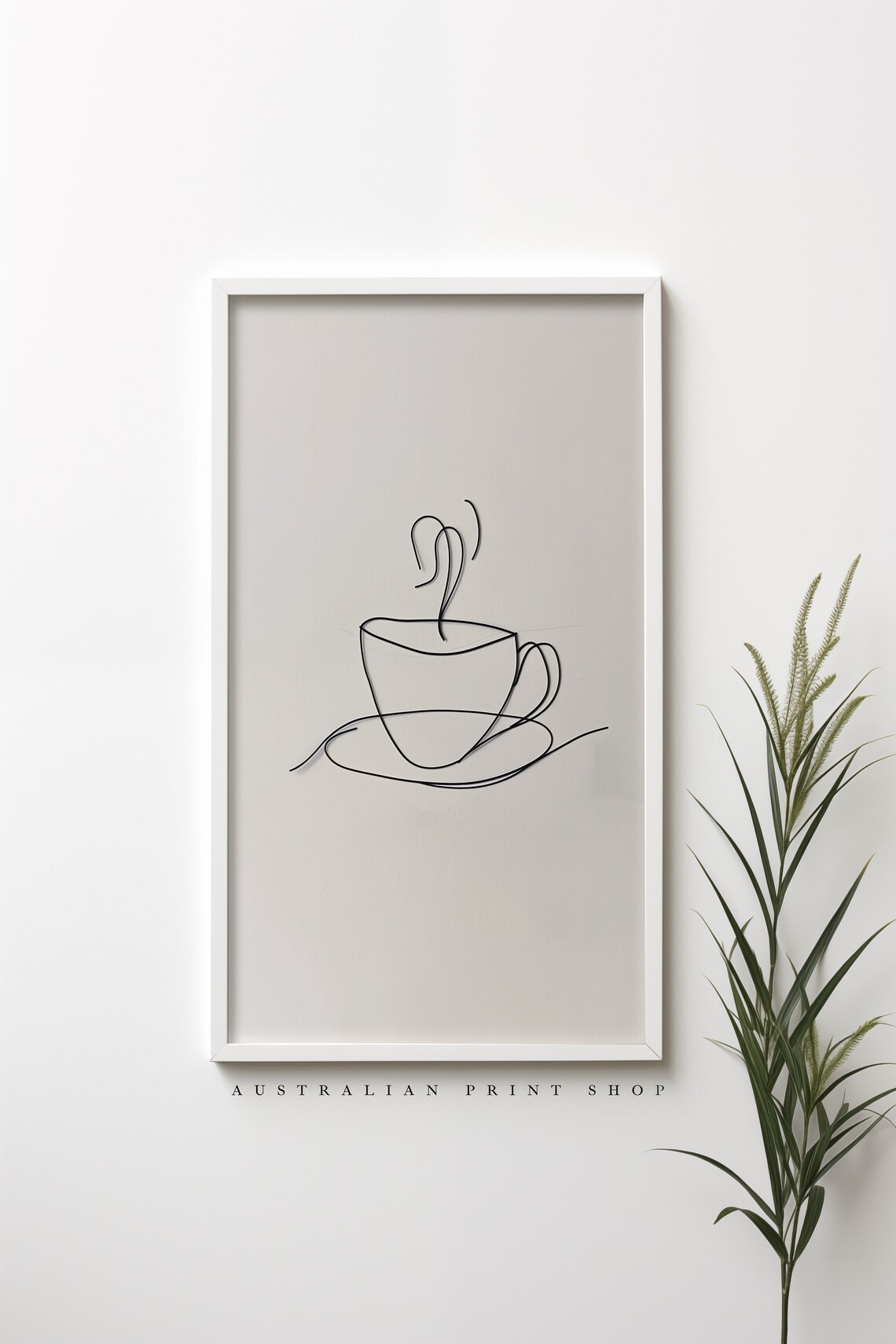 Minimalist Coffee And Tea Kitchen Art Inspirational Wall Line Art Print Minimalist Artwork Fine Line Print - Image 6