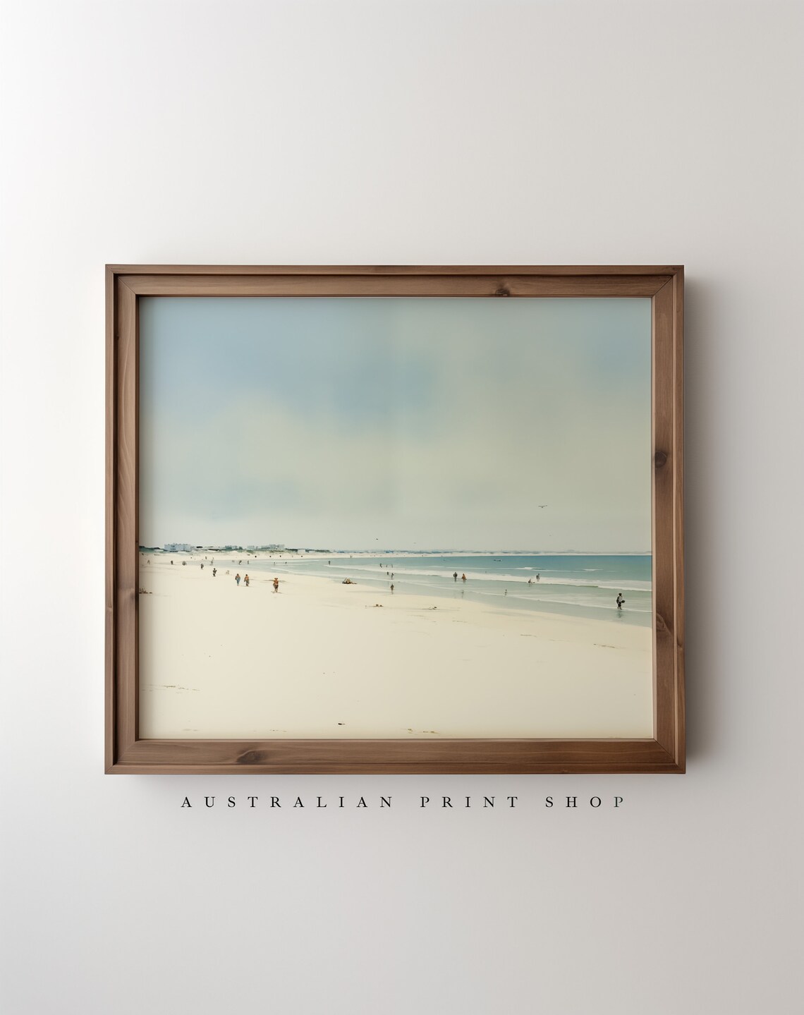 Australian Beach Seascape Art Print, Neutral Coastline - Image 7