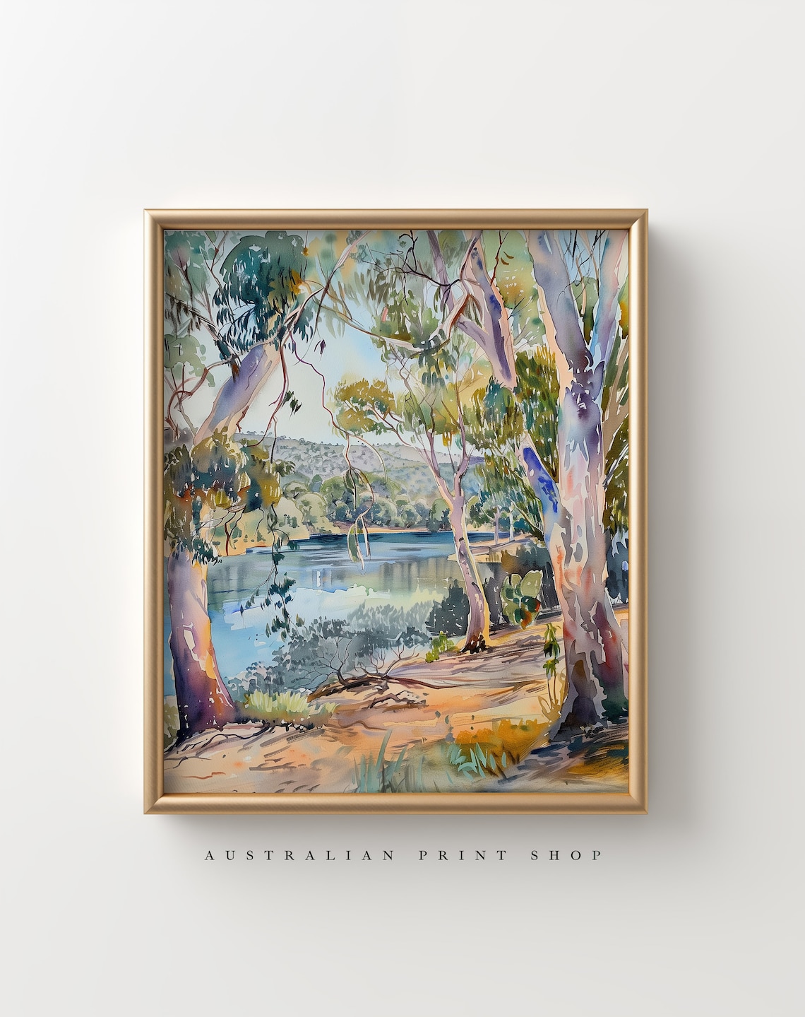 Australian Sunrise Landscape Art Print, Farmhouse Decor - Image 2