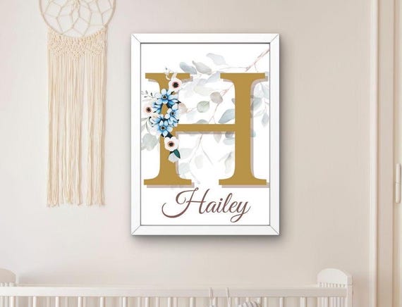 Flower Wreath Nursery Decor Poster For Kids