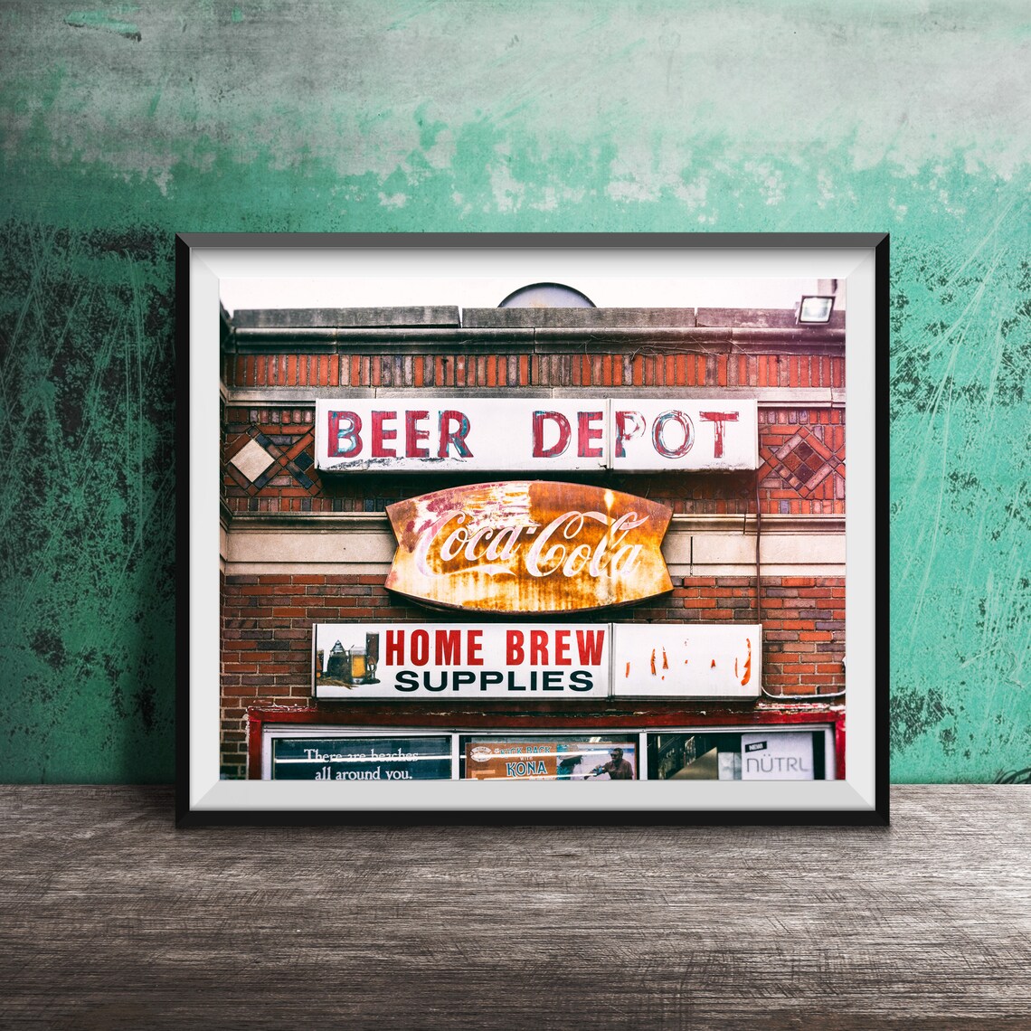 Vintage Beer Depot Coca-Cola Home Brew Sign Photography Poster
