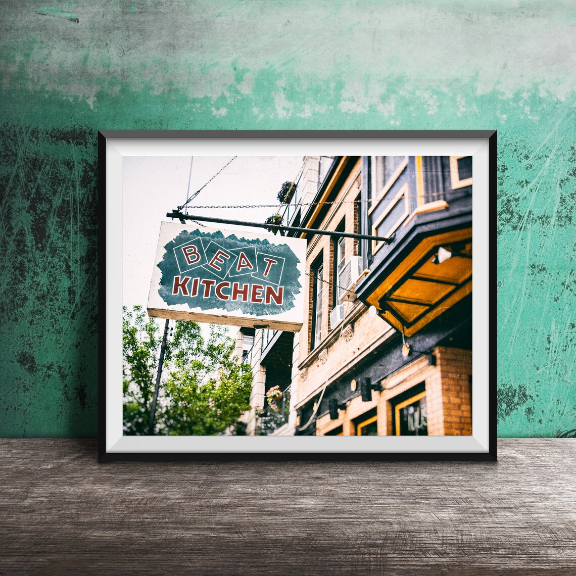 Beat Kitchen Live Music Venue Blade Sign Chicago Photo Poster
