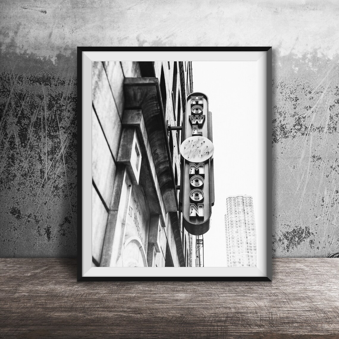 Howl At The Moon Chicago Vertical Neon Blade Sign Piano Bar Art Poster - Image 2