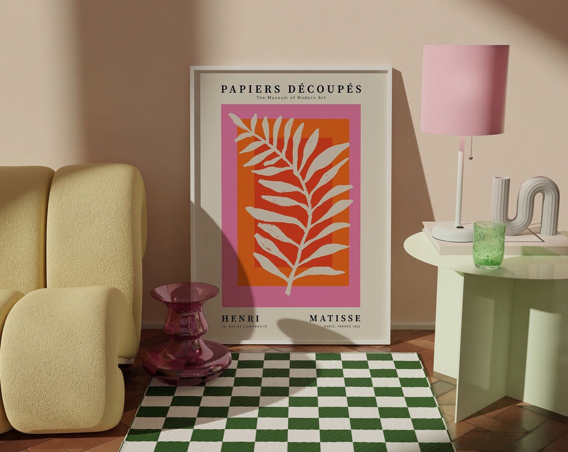 Matisse Beige Pinkorange Poster Art Print