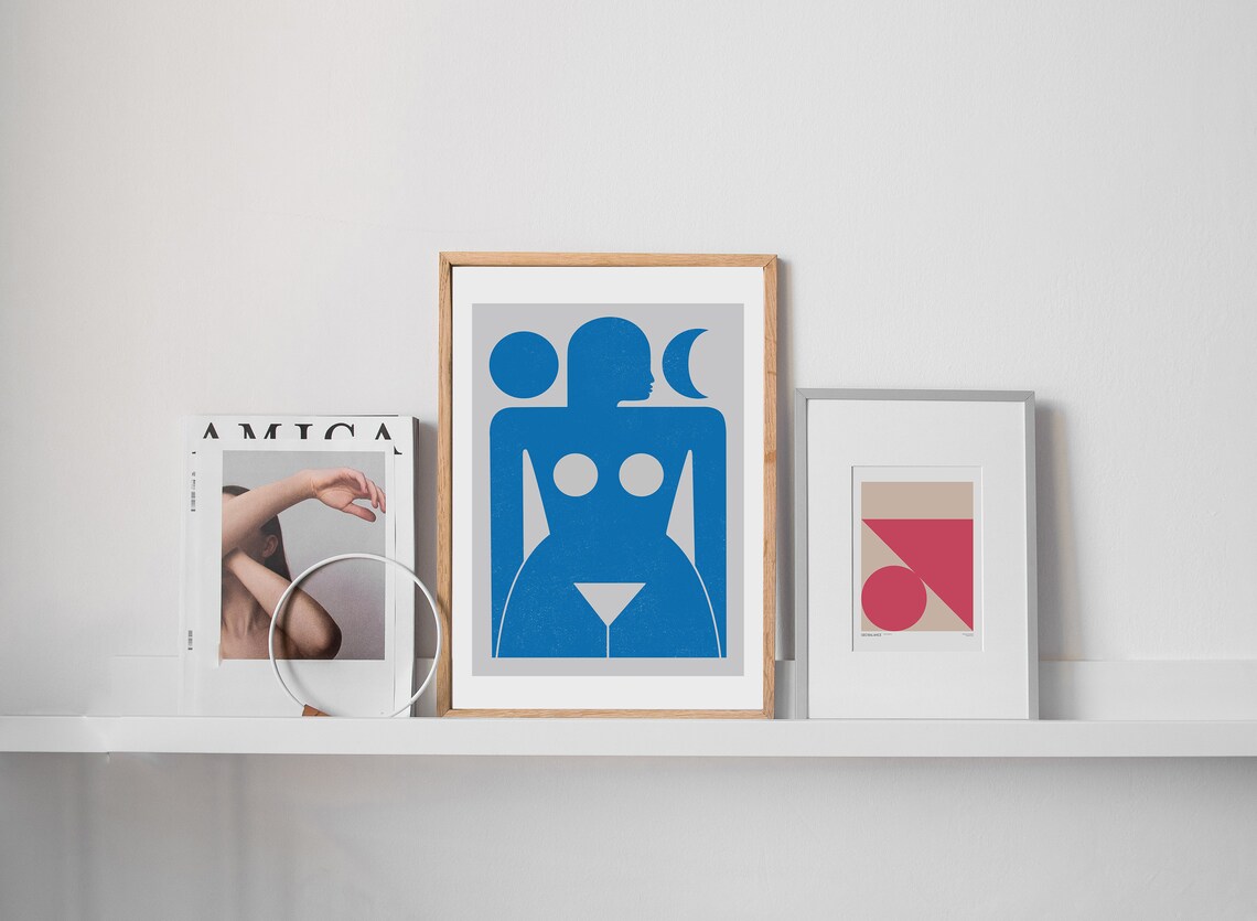 Goddess Warrior Of The Moon And Sun, Geometric Illustration - Image 2