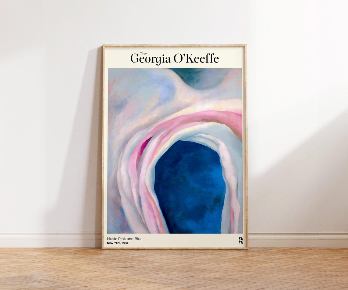 Georgia O'Keeffe Music Pink and Blue 1918 Tate Gallery Art Print