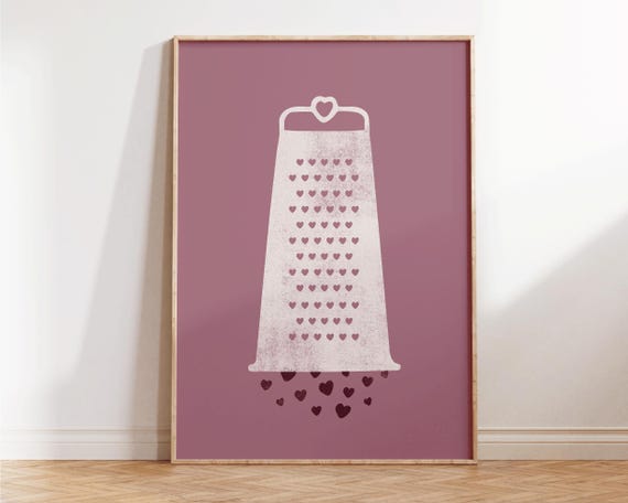 Grating Love Wall Art Trendy Valentines Day Decor Unique Romantic Gift Heart Print Cute Couple Poster Valentine Gallery