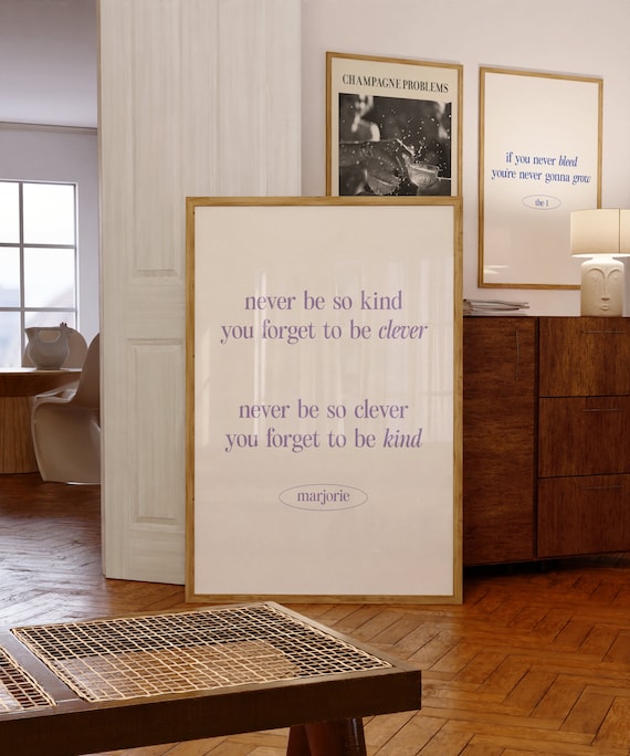 Marjorie Taylor Swift Lyric Wall Poster With Soft Beige Typography