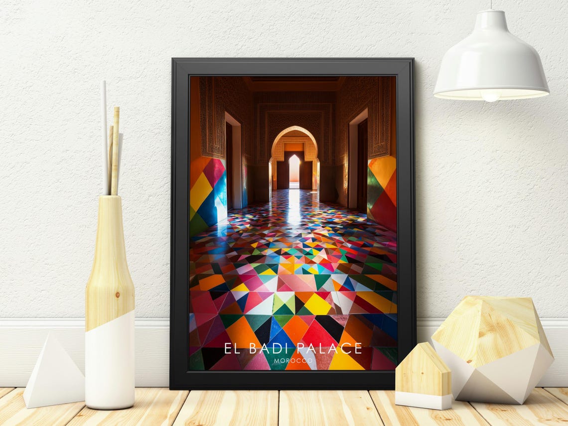 El Badi Palace Travel Print Morocco Wall Art Instant Poster For Home Decor - Image 2