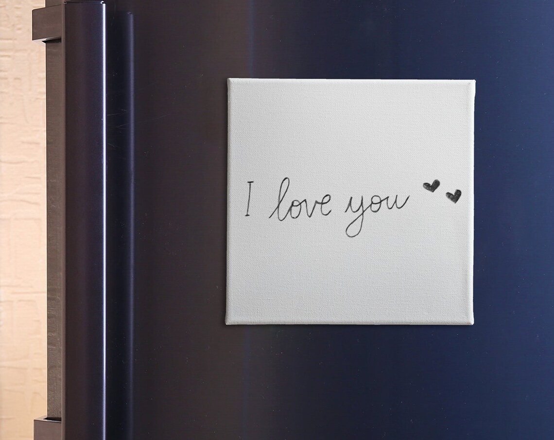 Handwriting Printed On Magnetic Square Photo Print