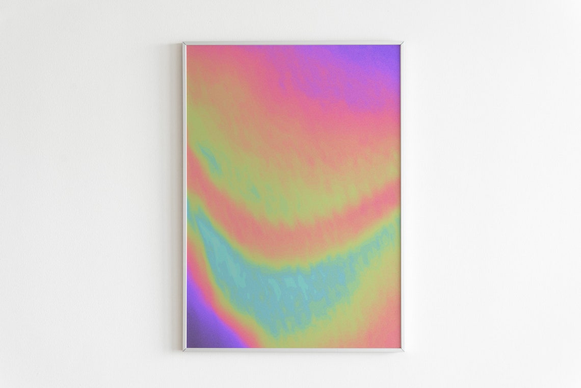 Aura Poster Retro Gradient Poster Grainy Gradient Affirmation Poster Retro Aura Gradient Aesthetic Room Decor Psychedelic Home Decor - Image 4