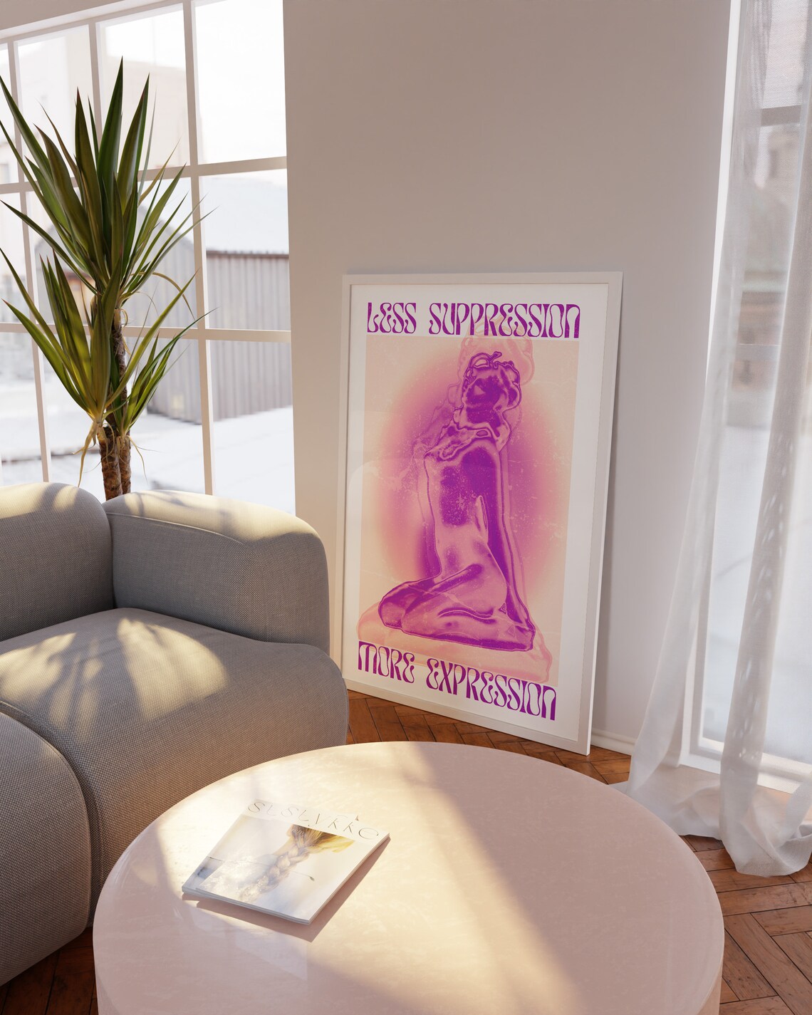 Spiritual Affirmation Art Print, Gradient Typography - Image 2