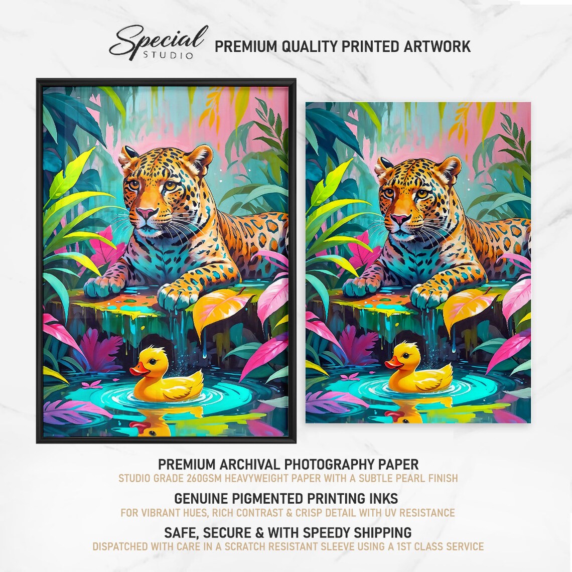 Leopard Bathroom Print, Boho Funny Poster - Image 4