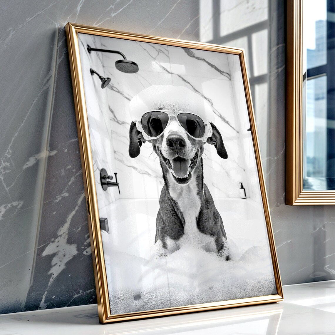 Greyhound Toilet Print, Funny Bathroom Decor - Image 2