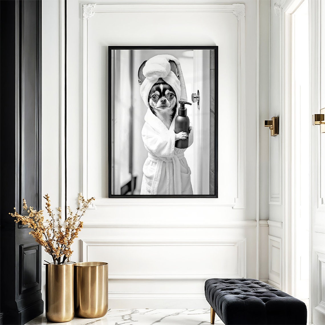 Chihuahua Wall Art Chihuahua Toilet Print Chihuahua Poster Funny Bathroom Decor Chihuahua Print Chihuahua Dog Gift - Image 5