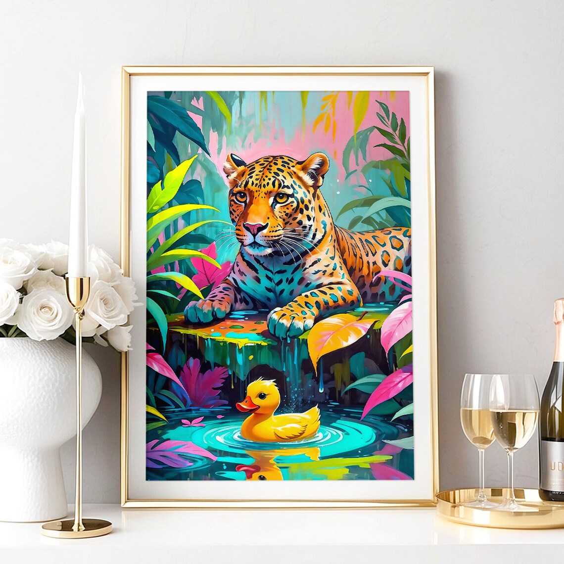 Leopard Bathroom Print, Boho Funny Poster - Image 5