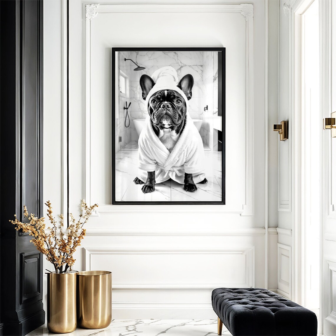 French Bulldog Toilet Print, Funny Bathroom Decor - Image 4