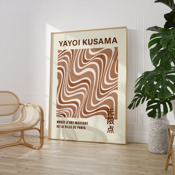 Yayoi Kusama Exhibition Poster Gallery Wall Art Kusama Print Groovy Print Japanese Decor Printable Minimalist Poster