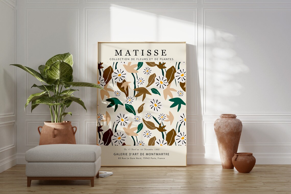 Matisse Wildflower Meadow Autumn Botanical Gallery Art Print