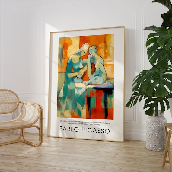 Pablo Picasso Women Portrait Wall Art Print Vintage Maximalist Abstract Geometric Poster Famous Artist Print Instant