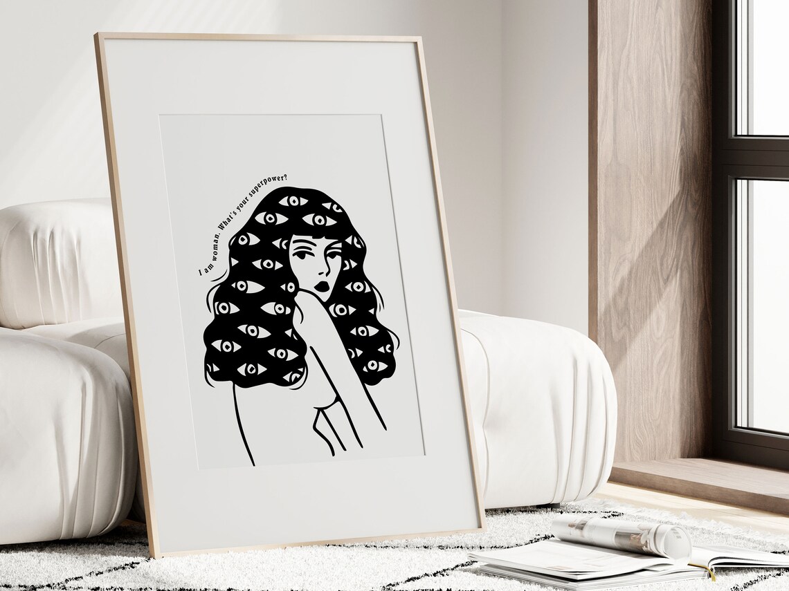 Pop Art Inspirational Woman Quotes Poster, Eclectic Decor - Image 4