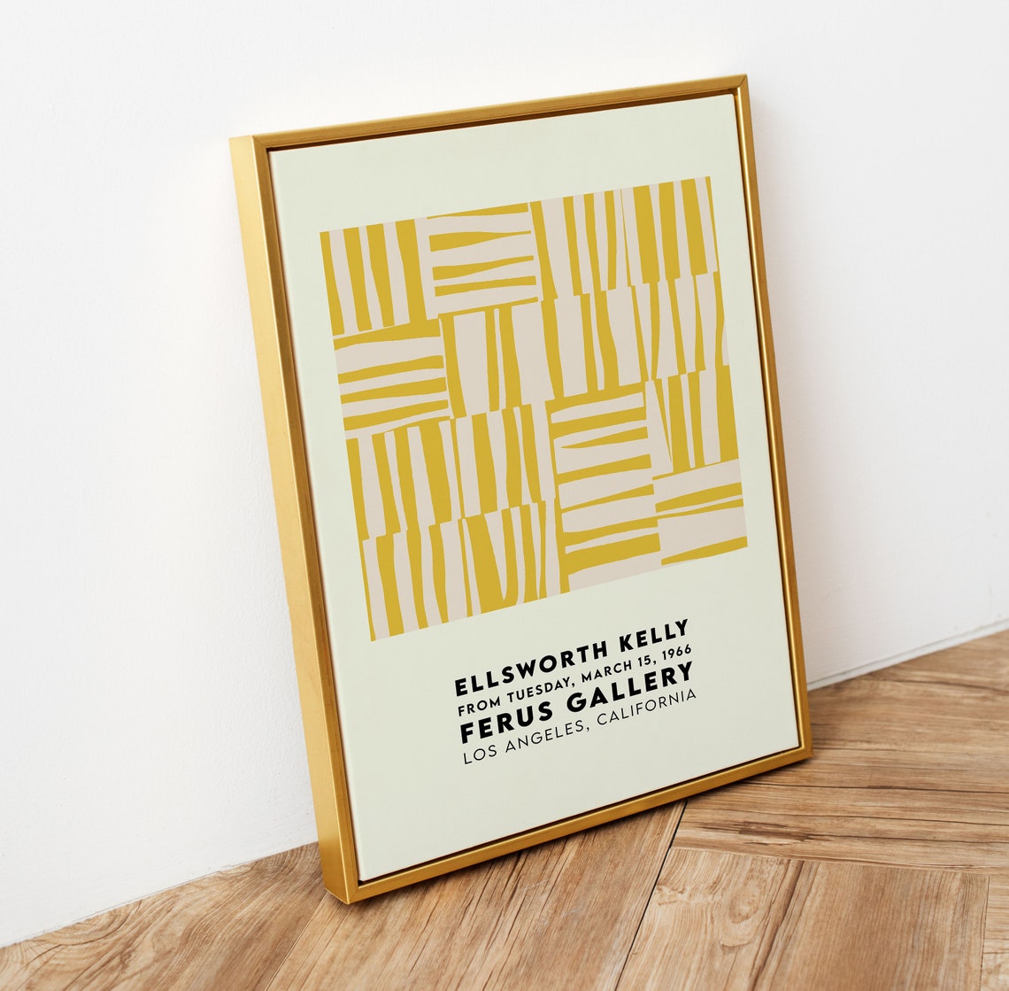 Ellsworth Kelly Yellow Stripes Ferus Gallery Art Exhibition Poster - Image 4