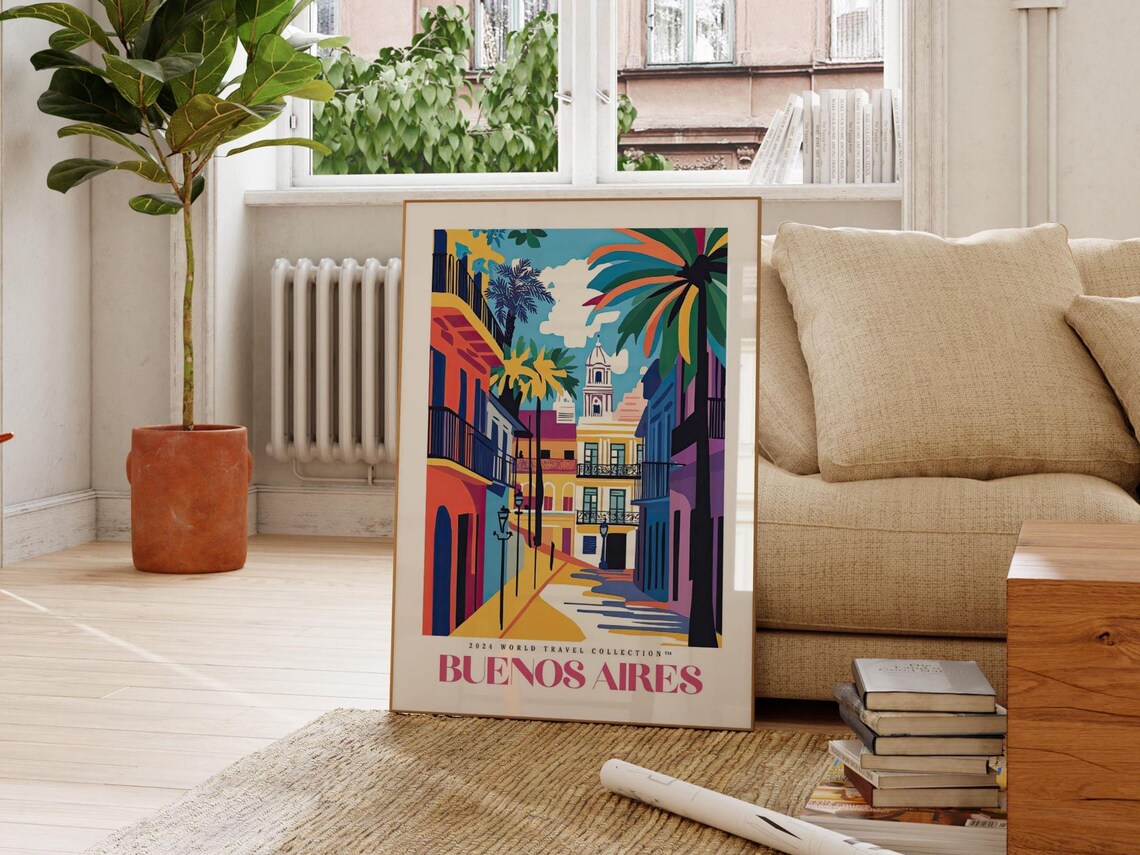 Travel Art Retro Poster, Vintage Landscape Gift - Image 2