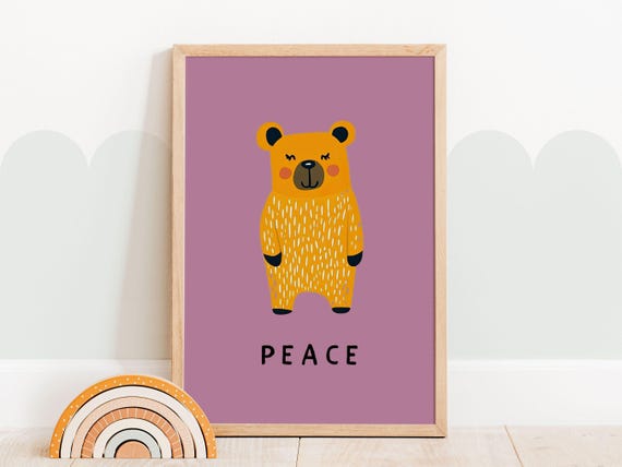 Bear Nursery Boys Nursery Print Safari Nursery Decor Wall Art Animal Nursery Print Wall Art Nursery Bear Poster