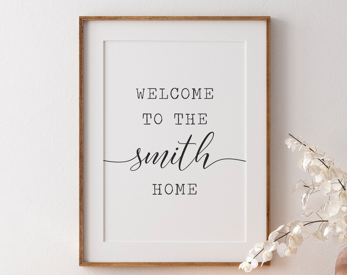 Personalized Family Print, Custom Entryway Decor