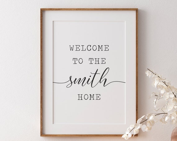 Personalized Family Print, Custom Entryway Decor