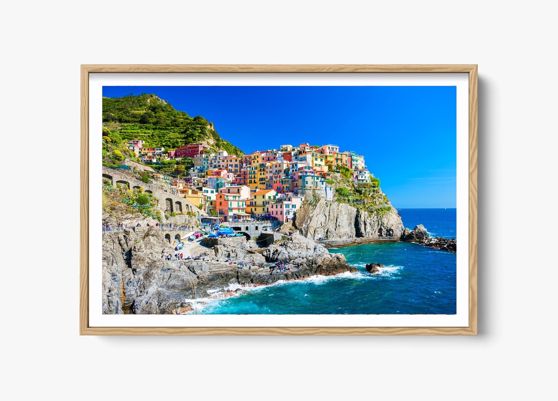 Cinque Terre Manarola Town, Italy Photography Print