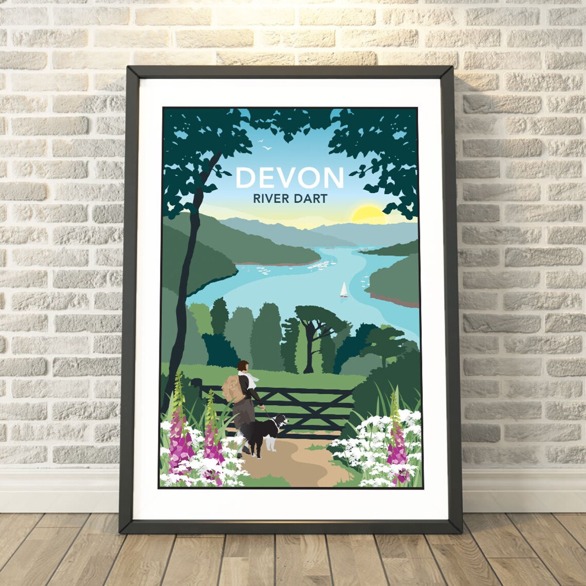 River Dart Devon Travel Poster, By Tabitha Mary